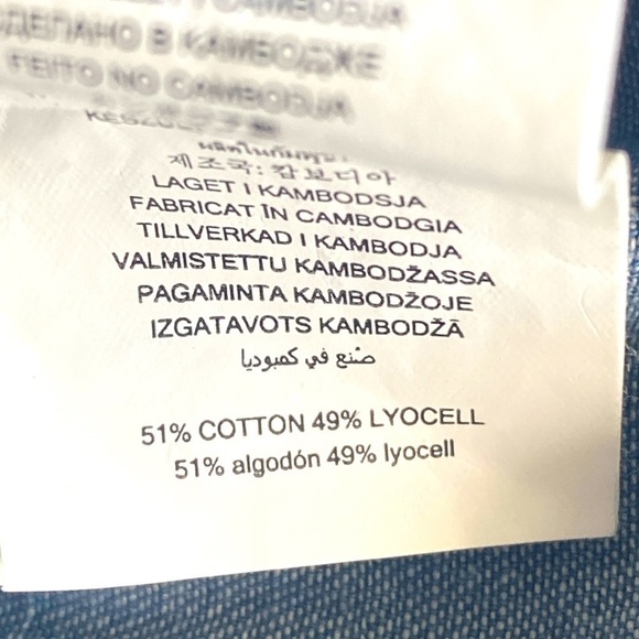 MICHAEL KORS Denim Chambray RUFFLE ON/OFF SHOULDER JUMPSUIT Small …Boho casual - Picture 10 of 15